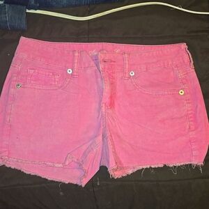 Pink Denim Shorts